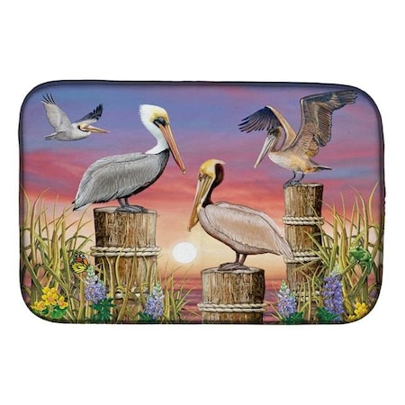 Carolines Treasures Carolines Treasures PRS4041DDM 14 x 21 in. Pelicans Dish Drying Mat PRS4041DDM